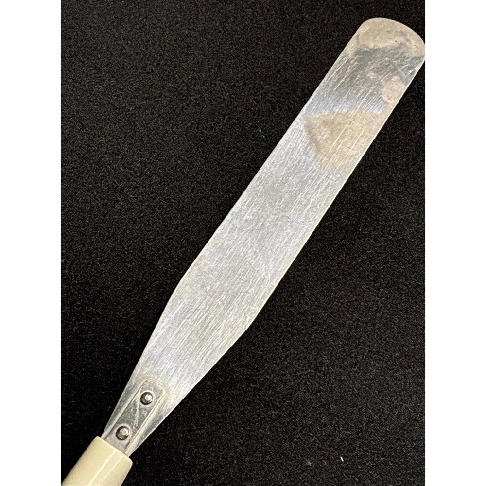 Vintage Peach Floral Icing Spreader Spatula Stainless Steel Household Japan MCM